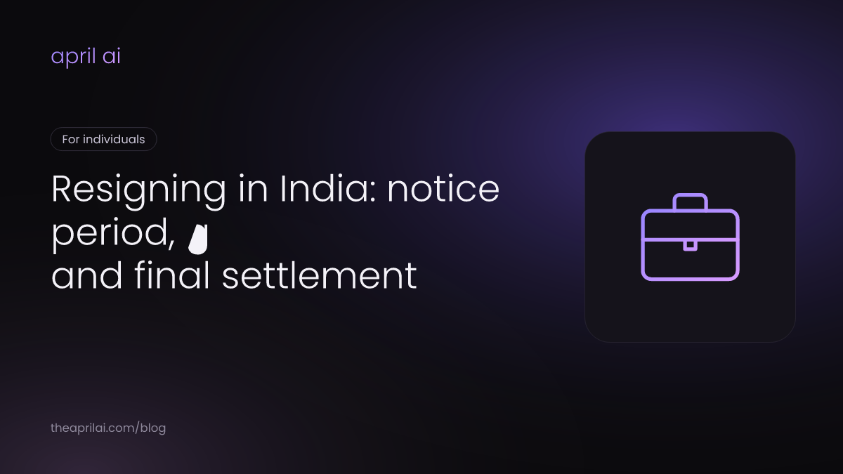 Resigning in India