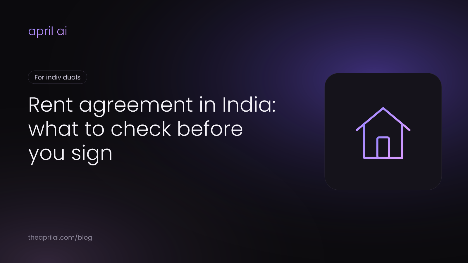 A rent agreement checklist