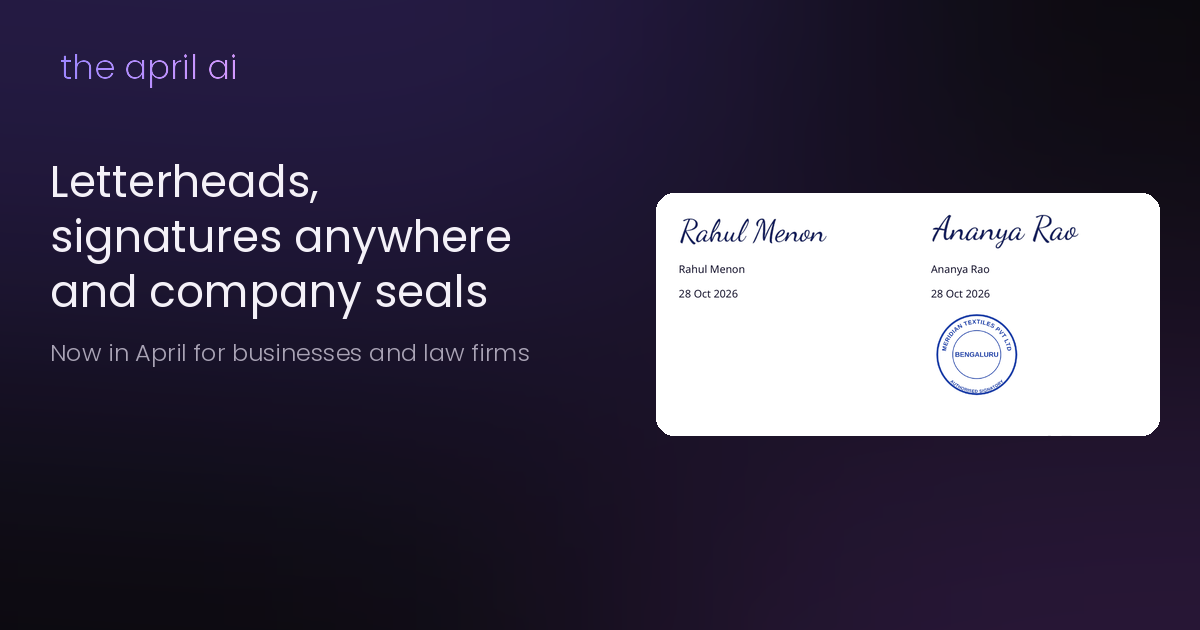 Letterheads, signatures anywhere and company seals